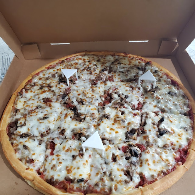 Pizza Half Sausage Half Cheese