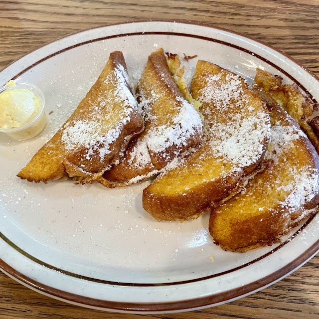 French Toast or Belgian Waffle with Two Eggs