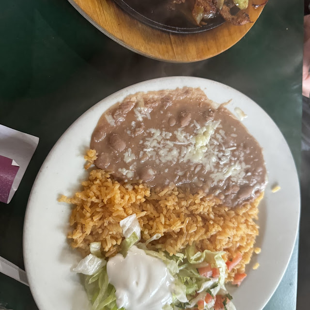 Rice and Beans Side That Comes with the Fajita