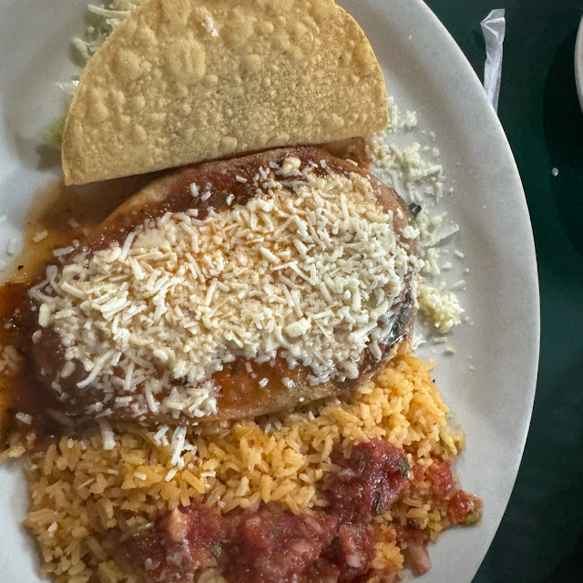 Taco Chile Relleno and Rice