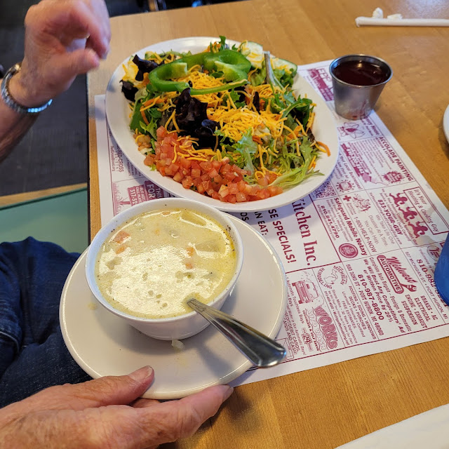 Salad and Potato Soup