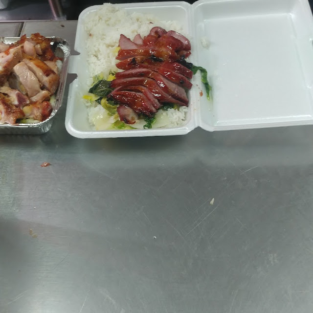 Roast Duck and Roast Pork on White Rice