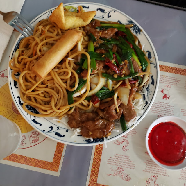 Mongolian Beef Chow Mein Lunch