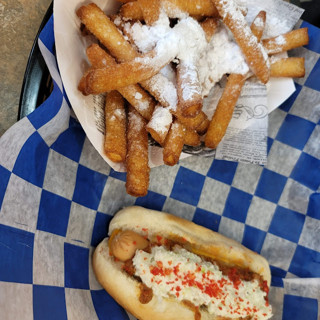 Funnel Cake Fries and Wally Dog