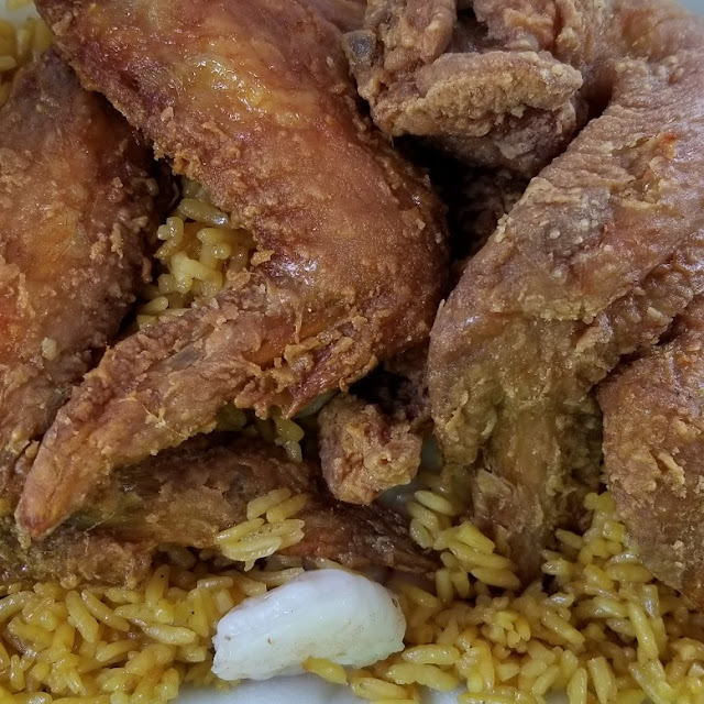 Chicken Wings and Shrimp Fried Rice