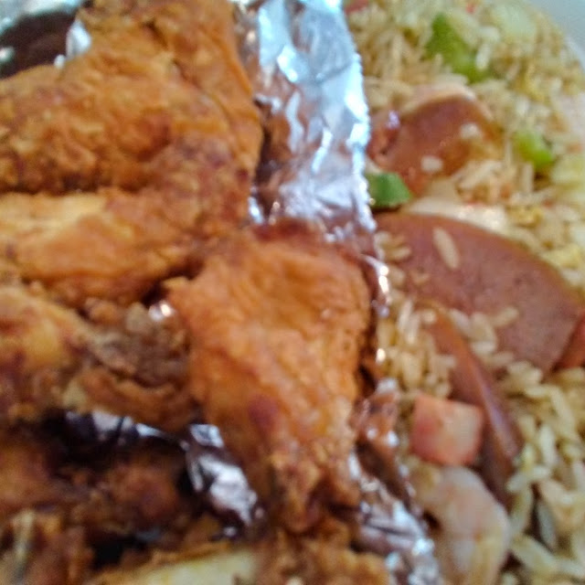Cajun Fried Rice with Chicken Wings