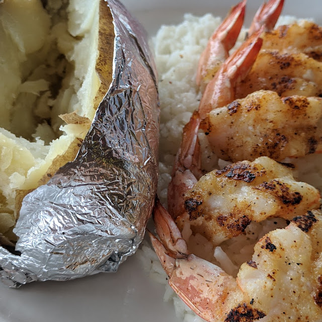 Shrimp and Baked Potato