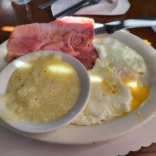 Country Ham with Eggs and Biscuits