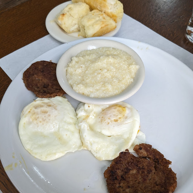 Eggs Sausage and Grits