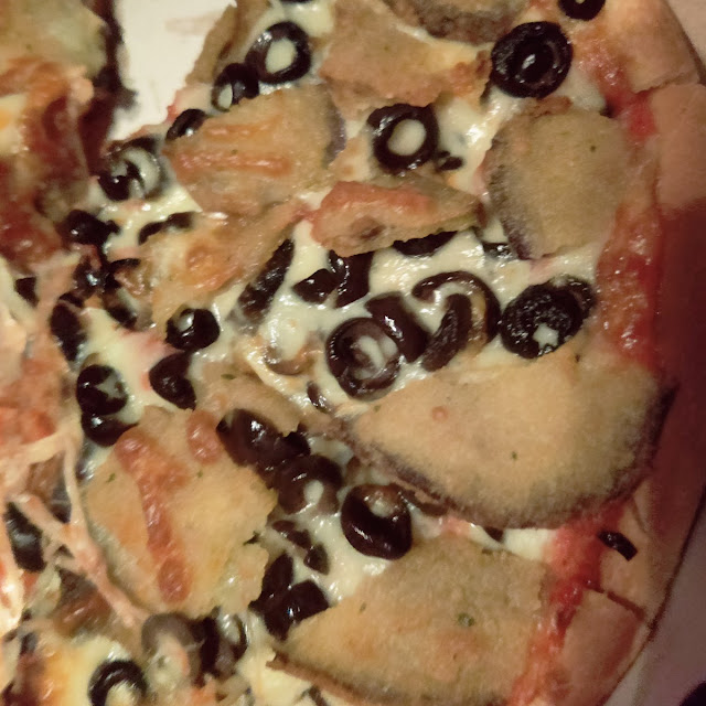 Olive and Eggplant Pizza
