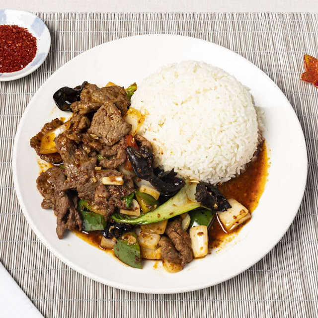 Rice with Black Pepper Beef