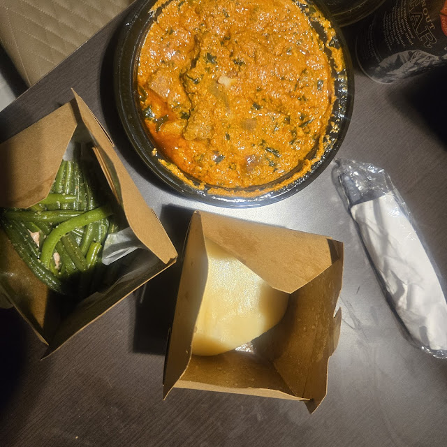 Egusi Soup with Plantain Fufu