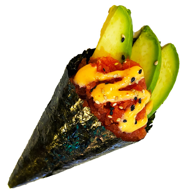 Salmon Skin Hand Roll Plate
