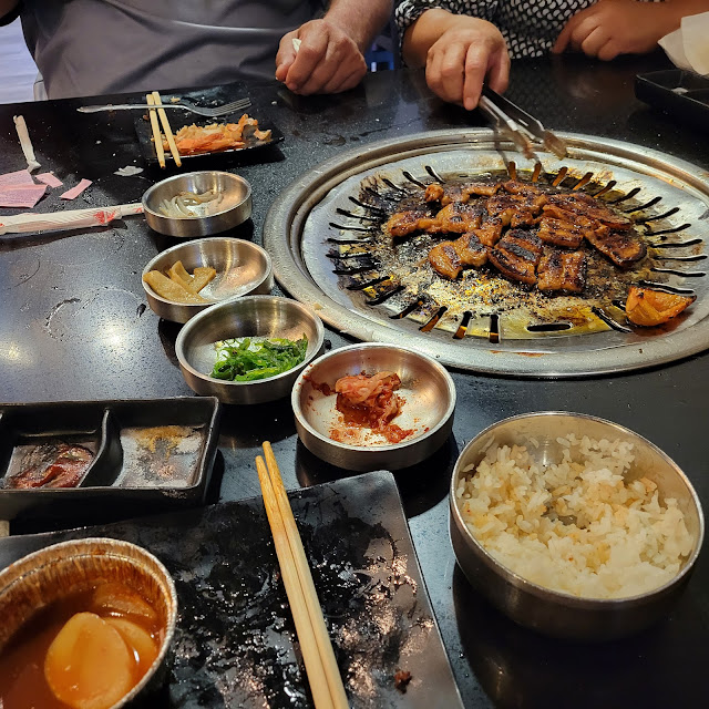Pork Belly with Steak and Shrimp