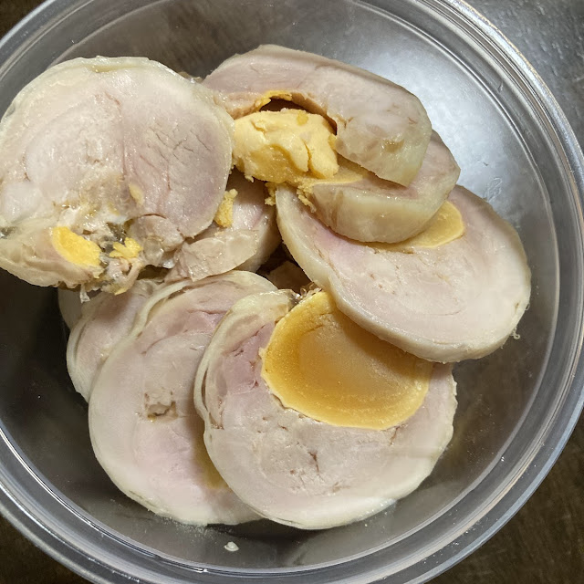 Duck Egg Yolk Chicken Roll