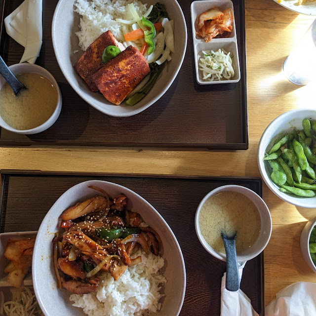 Gochu Garu Salmon and Gochu Jang Chicken