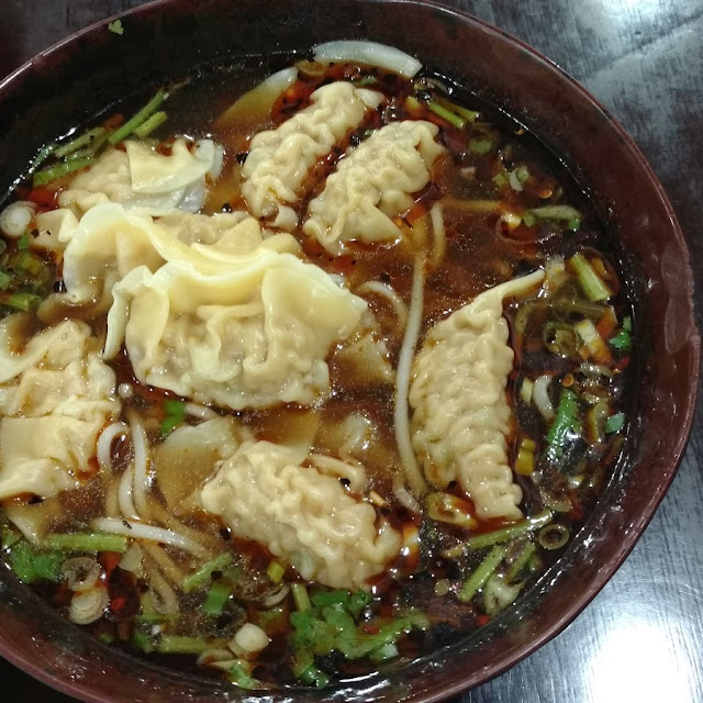 Dumplings with Noodle in Hot & Sour Sauce